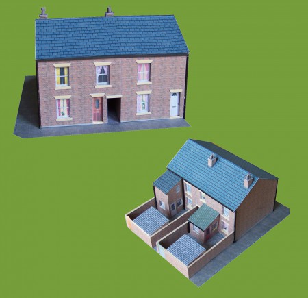 1/76th (OO) scale Terraced Houses